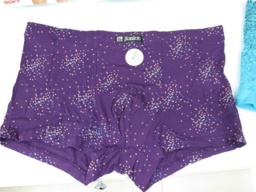 [blue] 8315# purple soft cotton breathable mid waist underwear