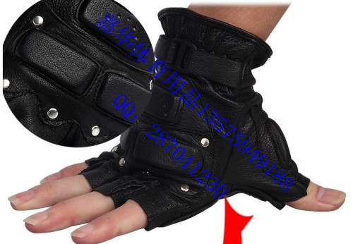 outdoor sports half-finger riding gloves 3125 genuine leather with studs gloves non-slip half finger gloves