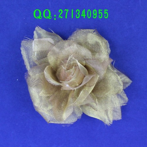 arf0004 bridal headdress flower accessories fabric silk three-dimensional flower corsage hairpin golden soft cloth flower brooch buckle