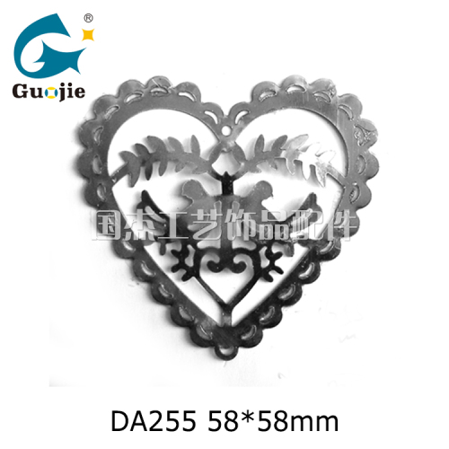 iron double bird peach heart flower peach heart jewelry customized wholesale and retail stamping parts