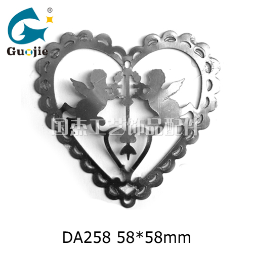 Three-Dimensional Flower Double Angel Peach Heart Ornament Customized Wholesale and Retail Christmas Product Accessories Ornaments