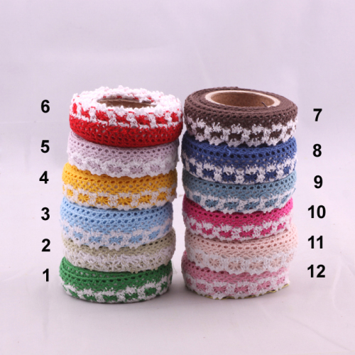Lace Tape DIY Lace Tape Stickers Hollow Lace Tape Stickers Creative Lace Tape Cotton Lace Fabric Tape Stationery Adhesive Tape
