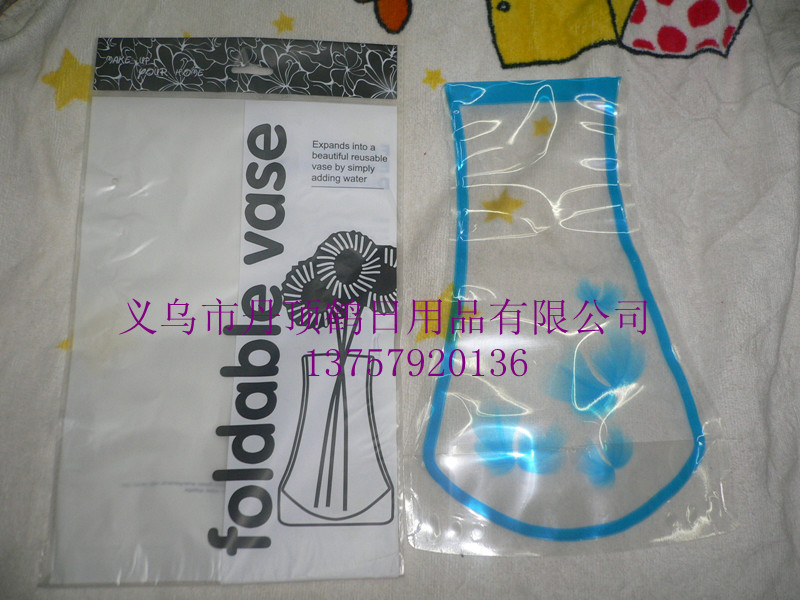 折叠塑料花瓶 PVC花瓶 创意花瓶 花瓶批发