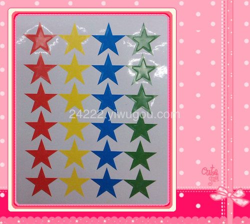 color label sticker five-star labeling color five-pointed star