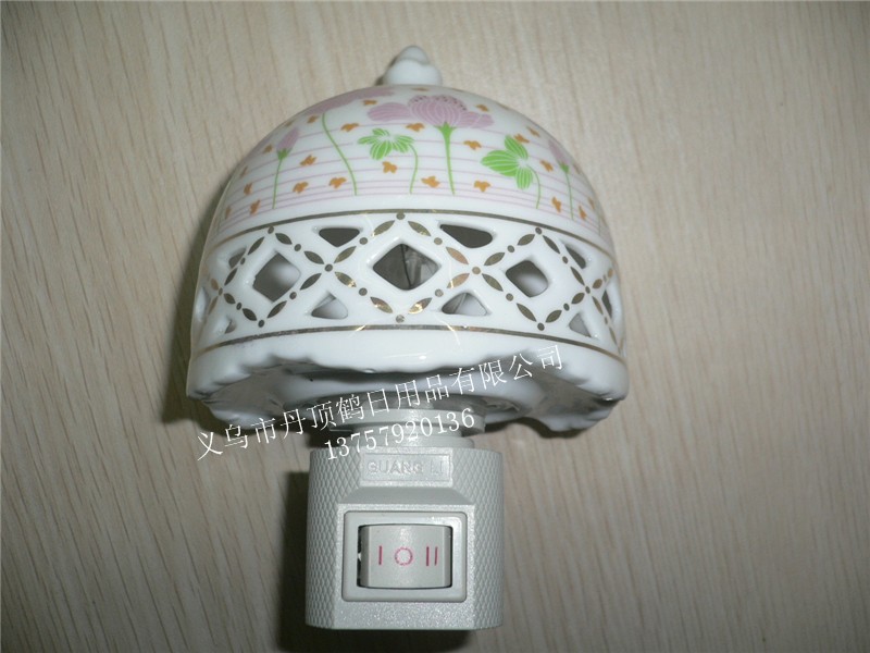 陶瓷小夜灯 香薰陶瓷小夜灯 香薰灯 小夜灯批发 镂空小夜灯