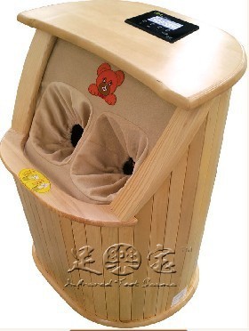 Foot Lepao Biological Spectrum Feet Bathing Tub Far Infrared Foot Therapy Wooden Barrel 