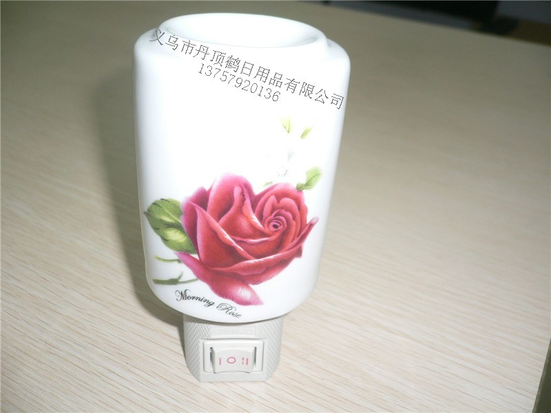 陶瓷小夜灯 香薰陶瓷 小夜灯批发  普通小夜灯（花色混）