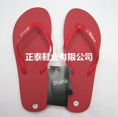 supply red non-printed rubber slippers flip flops sandals