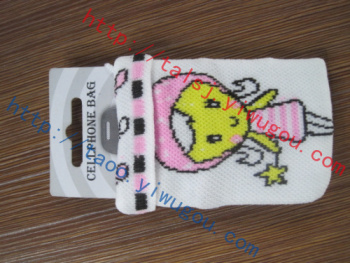 可爱魔法小仙女图案针织iphone保护套 卡哇伊