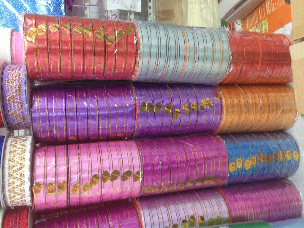 【奇彩制品厂家直销】多色 金边彩带 礼品包装 圣诞用品