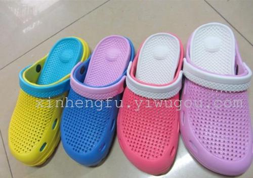 Factory Direct Spot Garden Shoes Two-Color Beach Slippers Hole Slippers One-Word Slippers