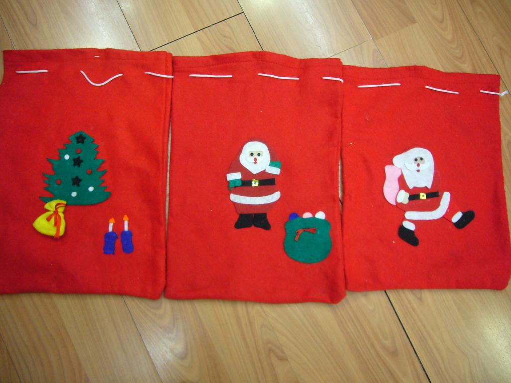 大红无纺布贴花袋