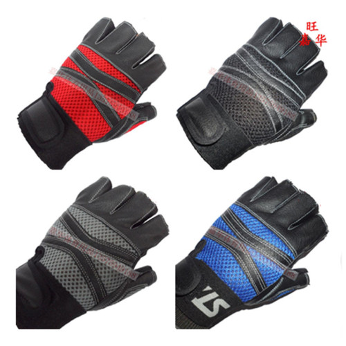 Mesh Breathable Gloves Lightweight Half Finger Weightlifting Gloves Leisure Fitness Gloves Wangjiahua 3024