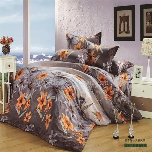 snow pigeon home textile bedding shu xiang cotton four-piece set series foreign trade wholesale procurement boutique-elegant style