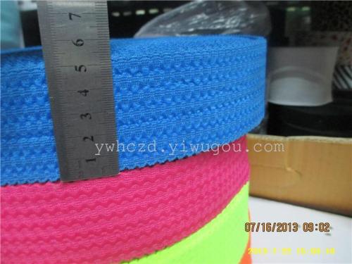 huacheng direct sales 5cm color water pattern elastic band （also known as nail band） double side lace water pattern elastic band water pattern elastic band wholesale