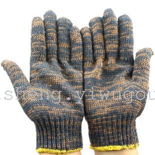 labor protection gloves wholesale wear-resistant non-slip yellow black cotton yarn silk gloves gardening silk repair gloves special offer