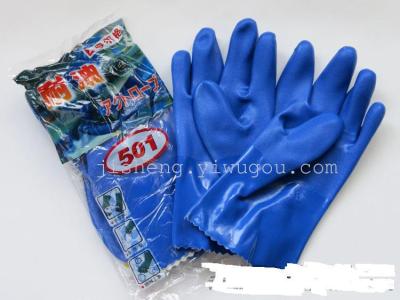 East Asian borge 501 gloves - resistant oil gloves - rubber industrial gloves.