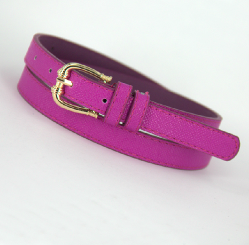 Korean Style Fluorescent Thin Belt Pin Buckle Bright Leather Candy Color Belt Decorative Small Belt 