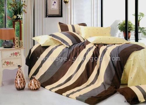 Snow Pigeon Bedding Cotton Four-Piece Series Cotton Foreign Trade series Reactive Printing Factory Direct Sales -- Muji 