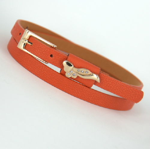double love rhinestone candy color belt decorative belt all-match thin belt women‘s korean-style small belt