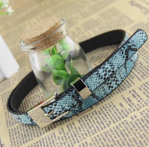 simple silver buckle serpentine women‘s fashion belt korean fashion women‘s thin belt decoration belt small belt