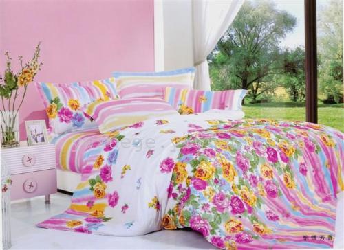 snow pigeon home textile bedding cotton four-piece series cotton foreign trade series reactive printing and dyeing factory direct sales -- yiqing fragrance