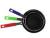 Mini non-stick frying pan rubber handle and cheap tri-color (green, blue, red)