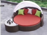 户外休闲家具 编藤沙发床 花园阳台仿藤套装组合 躺床 躺椅 沙滩 ZT-301