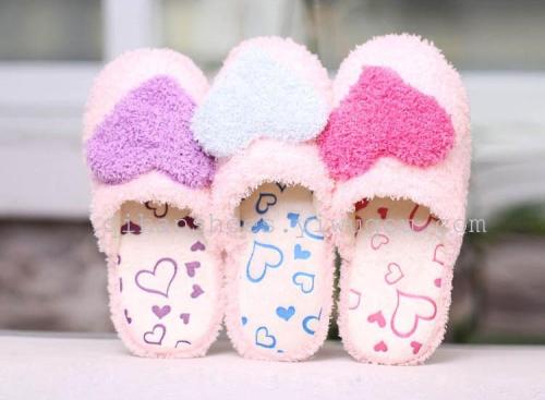 love home indoor floor cotton slippers home slippers women‘s bedroom slippers for spring， summer， autumn and winter