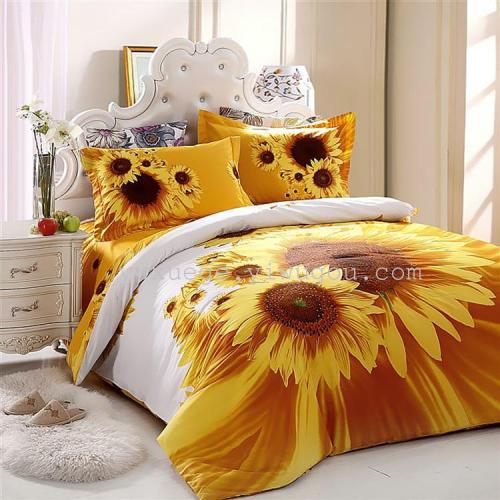 Cotton Twill Active Fashion Bed Sheet Type Four-Piece Set Beautiful Life Pure Cotton Bedding Wholesale