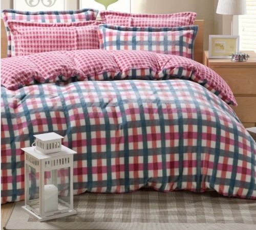 factory direct flannel single-sided four-piece set， single-sided quilt cover， bed sheet