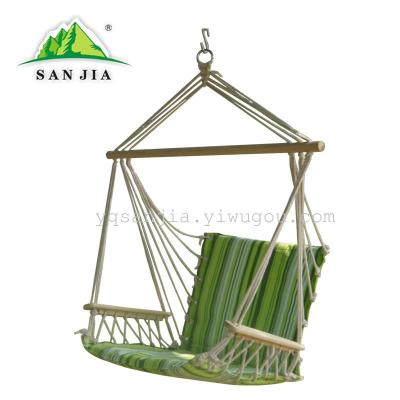 Certified SANJIA outdoor products B03-6B cotton canvas hanging chair outdoor leisure swing 