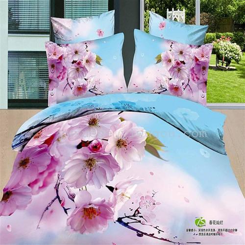 New Fashion New Product Full Active Printing AB Version Bedding Spring Flowers Bright