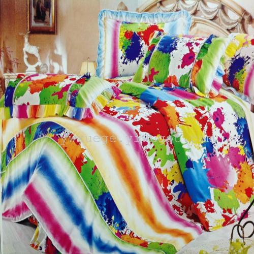 home textile snow pigeon home textile cotton korean style bed sheet four-piece set new arrival price affordable factory direct sales dazzling holiday