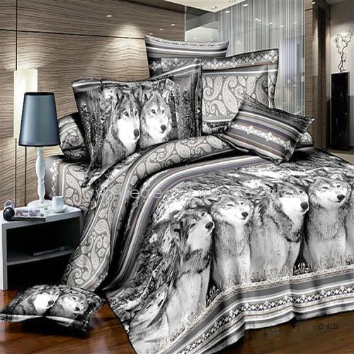 3D Oil Painting Four-Piece Set Foreign Trade Series Bedding 3D Oil Painting Plain Active Printing and Dyeing Factory Direct Sales Close Together
