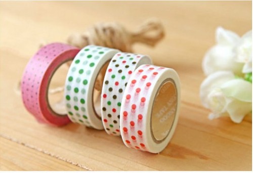 japanese and paper tape/student handmade paper tape/fresh and cute dot tape