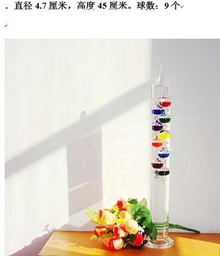 Factory Direct Sales Galeriana Thermometer colorful Ball Bar Decorative Crafts Glass Thermometer 