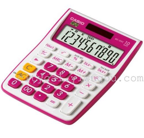 Casio Calculator MS-10VC-0E Colorful Computer with Tax Rate.