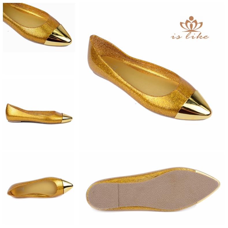 新款 正品订单宜思莱克平底鞋单鞋  女鞋水晶鞋