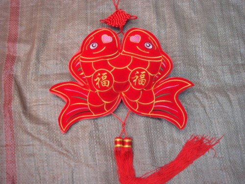 tailing up curved fish festive supplies chinese knot decorations new year goods supplies