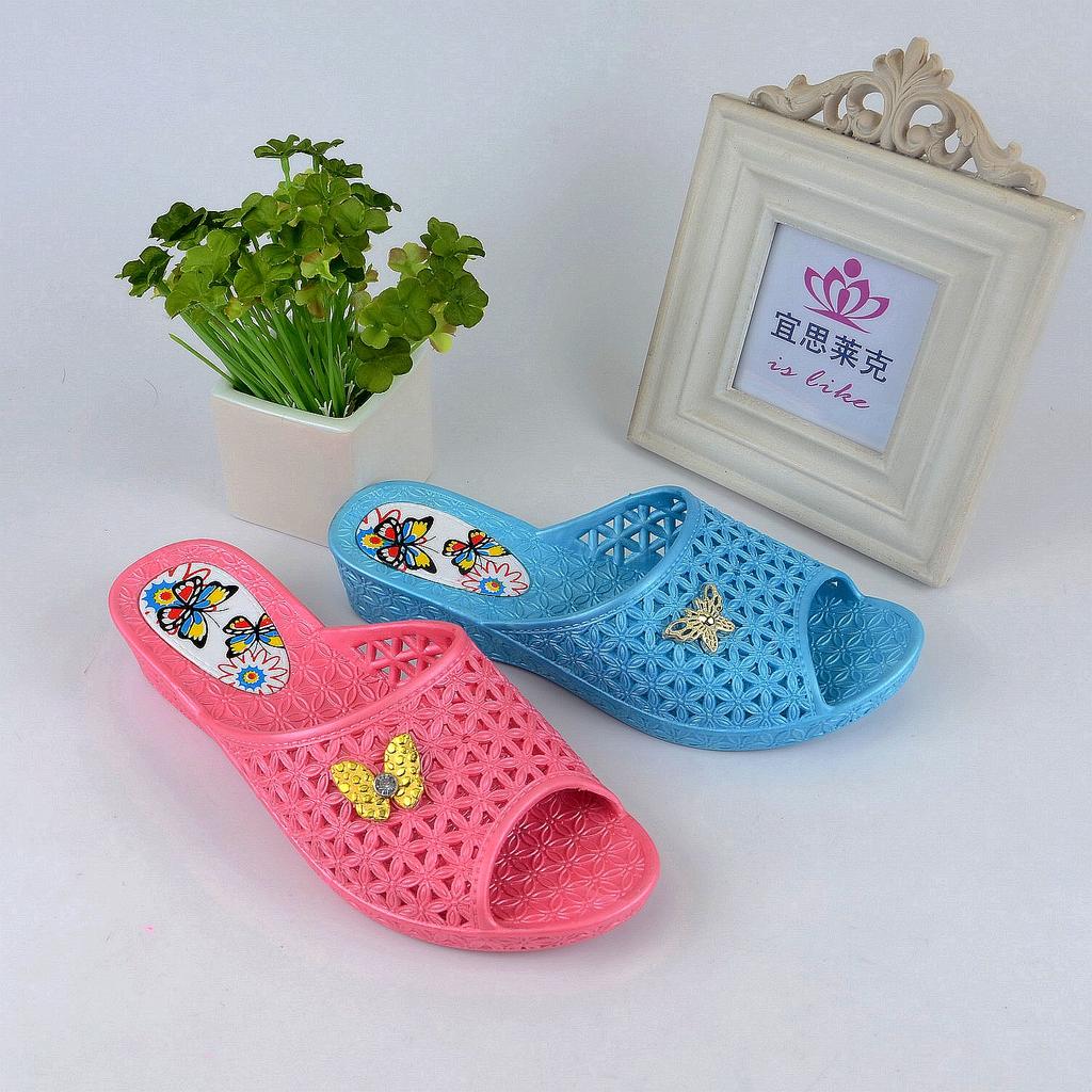 订单时尚高弹性吹气贴花女拖鞋
