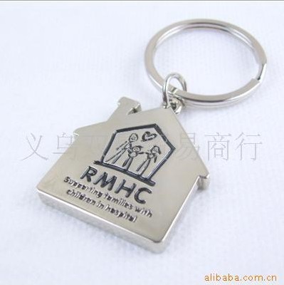 【定制 锌合金材质 金属钥匙扣 房子钥匙链　促销礼品 JS0016】