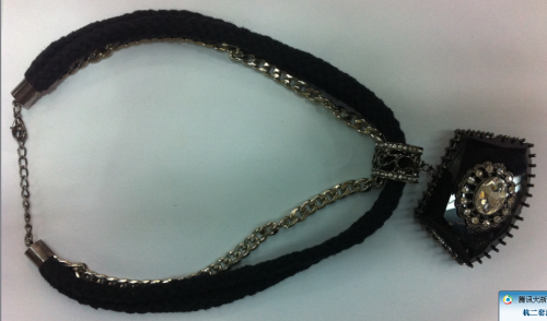 korean black rope short chain