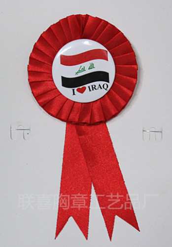 Factory Direct Sales National Emblem National Flag Corsage Tinplate Personality Corsage Customization