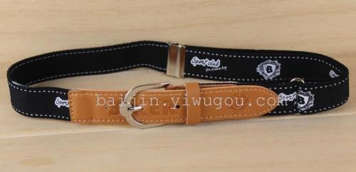 2.5cmpu Elastic Belt Alloy Pin Buckle Belt， fashionable and Fashionable Clockwise