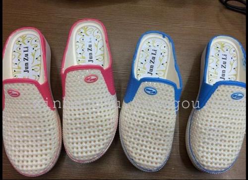 Factory Direct Sales Transparent Candy Color Beach Blowing Slippers Beach Slippers Eva Sandals