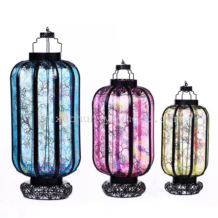 旭春桶形中号冬瓜电子蜡烛厂家直销广告灯布灯笼义乌直销