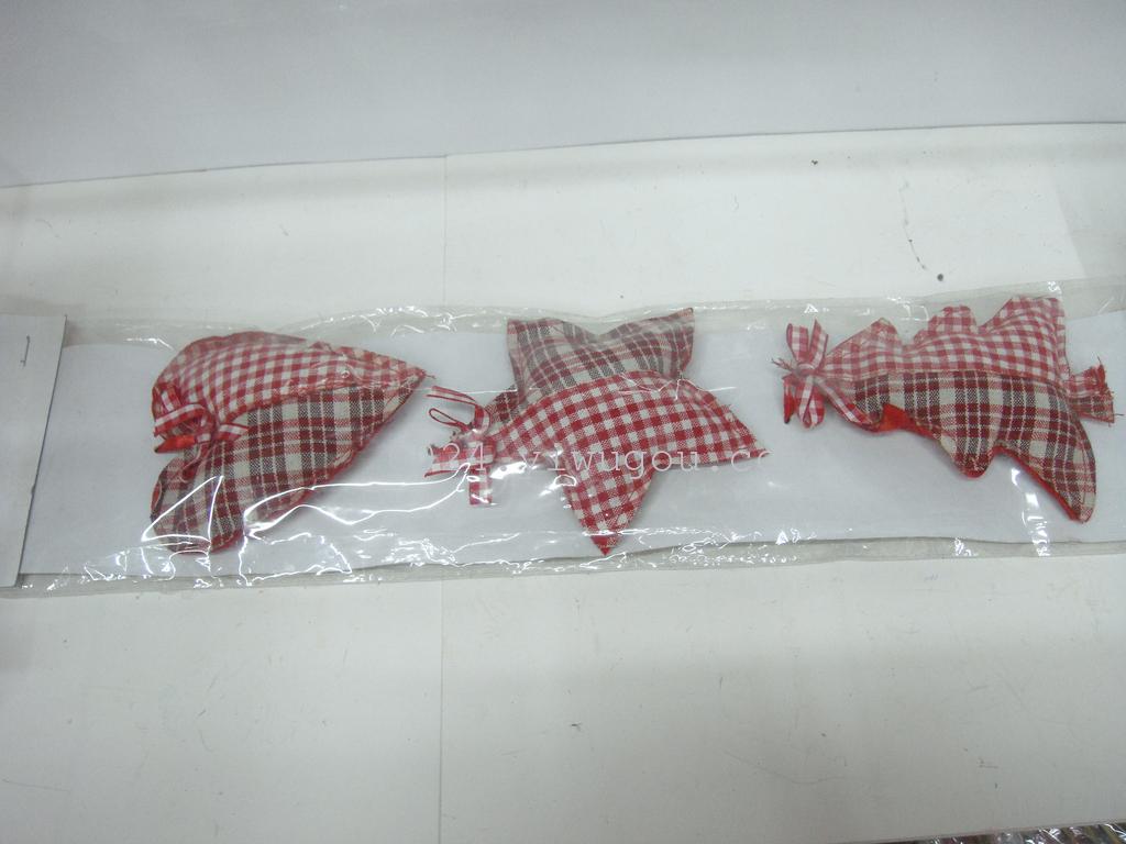 厂家直销圣诞系列挂件 三个装布艺挂件