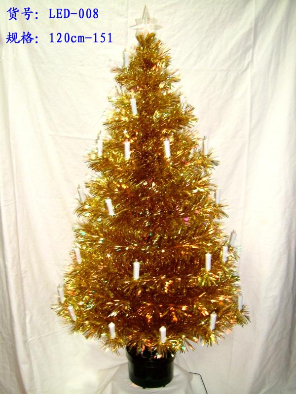 金叶蜡烛光纤树  圣诞树  LED灯树