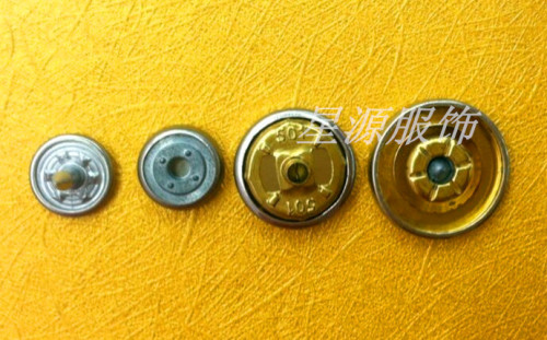 Snap Button 401 Male 501 Female 10mm Aluminum Nail Face Snap Button 